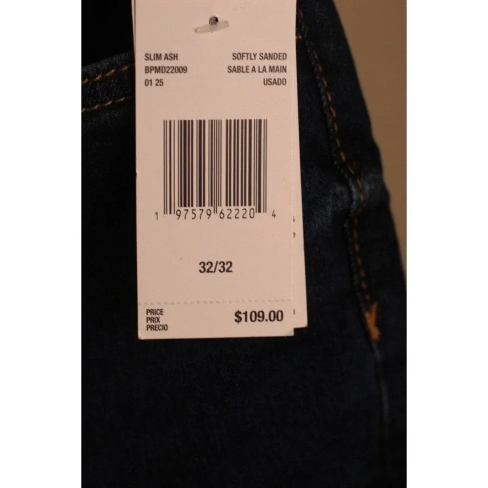 Buffalo David Bitton Ash Slim Fit Jeans Mens 32x32 Dark Wash Denim BPMD22009 NEW